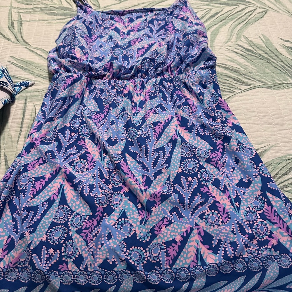 Lilly Pulitzer Blue and Pink Floral Dress
